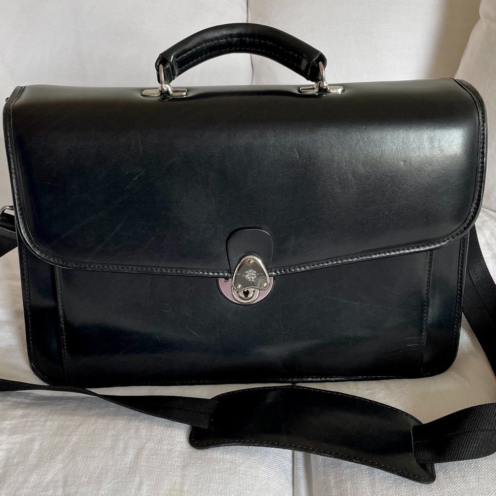 Brooks Brother's Black Leather Briefcase